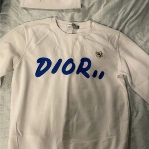 White dior Crewneck sweater